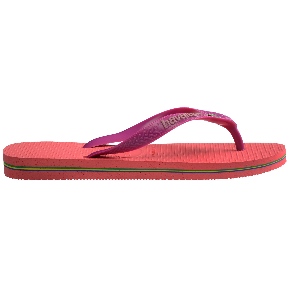 Women's Brazil Logo Flip Flops - CORAL/PINK