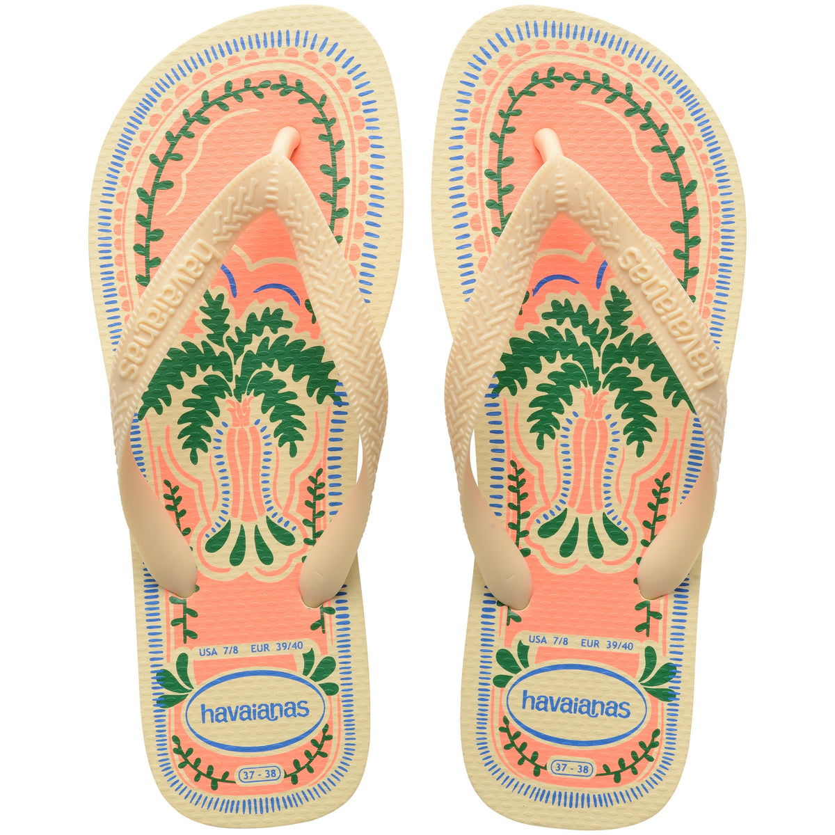 Women's Top Summer Vibes Flip Flops - BUTTERCREAM